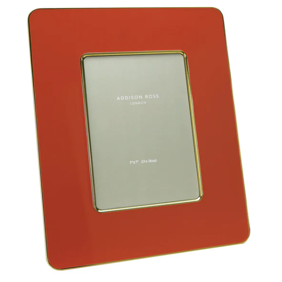 Orange & Gold Enamel Studio Photo Frame