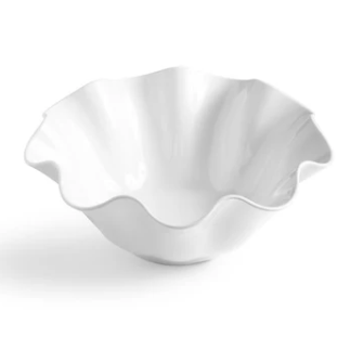 Small White Clam Melamine Serving Bowl