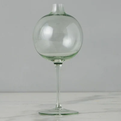 Sage Wine Glass Vase - Medium