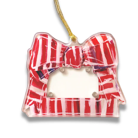 Christmas Bow Frame Ornament