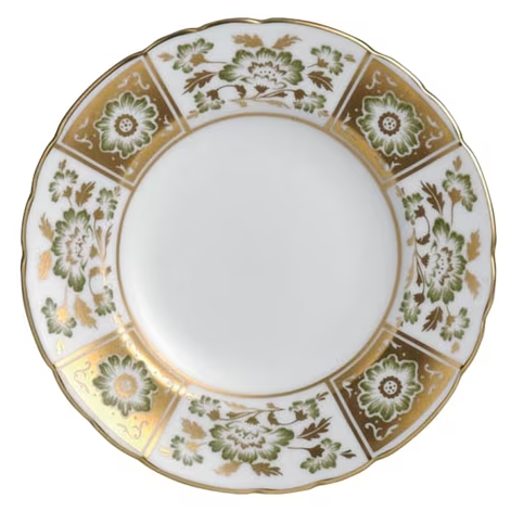 Derby Panel Green Bread & Butter Plate