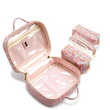 Train Case - TRVL2 - Marseille with Pink Pinstripe Liner