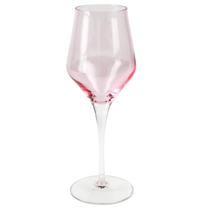 Contessa Pink Wine Glass