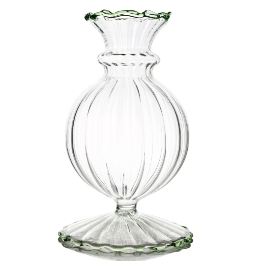 Miss Annie Bud Vase, Green Trim