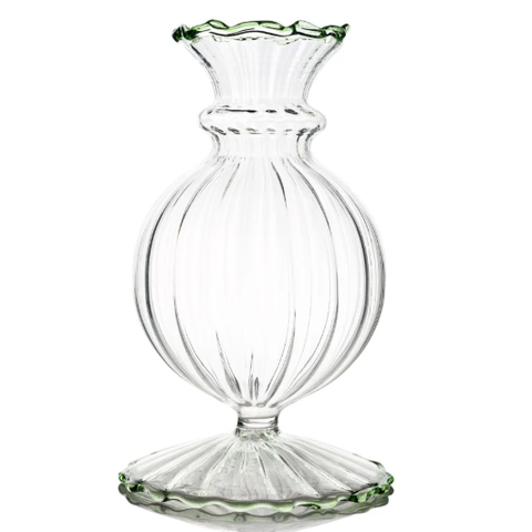 Miss Annie Bud Vase, Green Trim