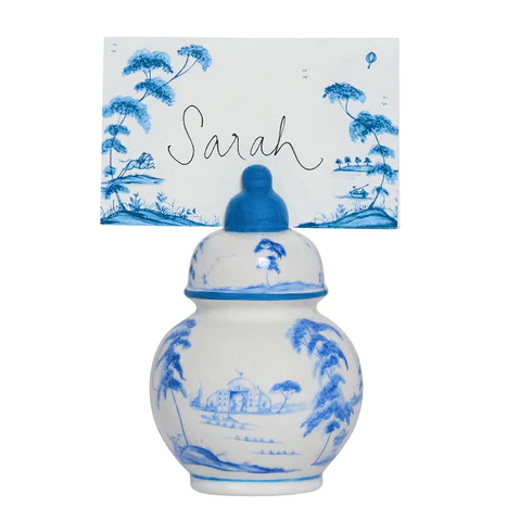 Country Estate Place Card Holder Set/4 - Delft Blue