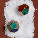 Pentagon Spice Jewels - Multistone + 24k Gold (Set of 2)