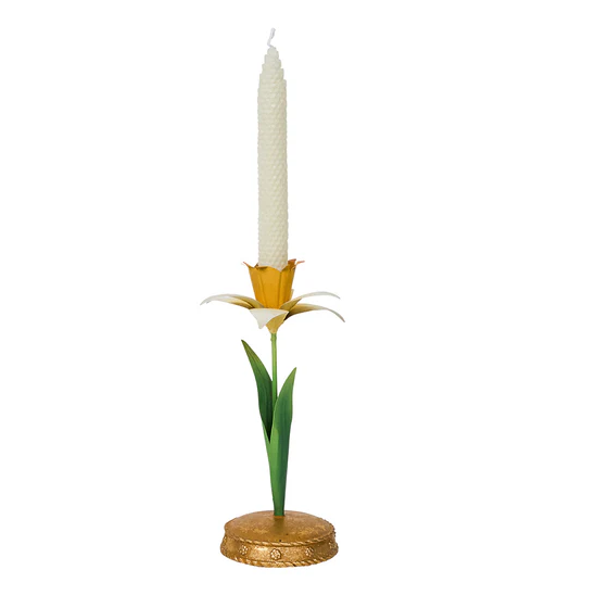 Meadow Walk Daffodil 9" Candlestick - Yellow