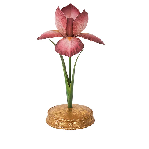 Meadow Walk Iris 9" Candlestick - Pink