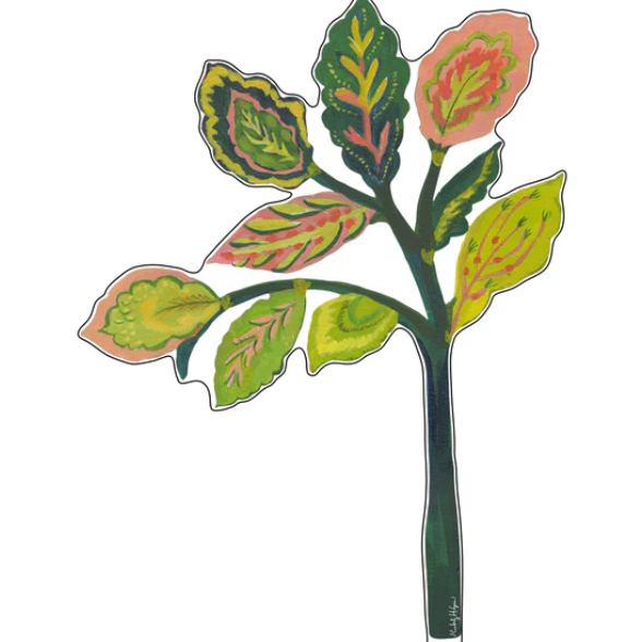Green Leaves Small Acrylic Flower
