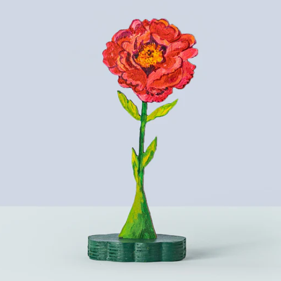 Carmine Peony Large Acrylic Flower