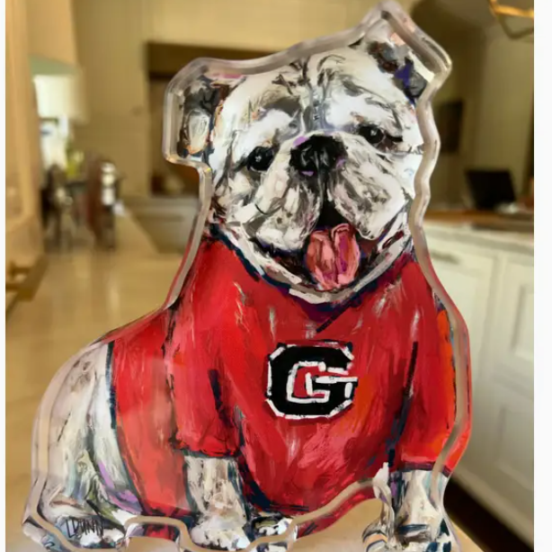 Georgia "G" Acrylic Gameday Bulldog