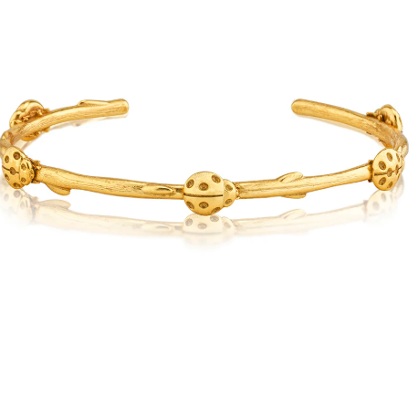 Meadow Ladybug Petite Cuff - Gold