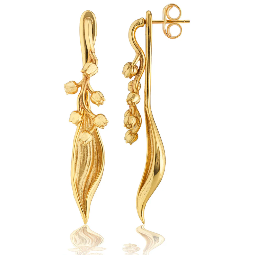 Meadow Lily of the Valley Convertible Earrings - Gold
