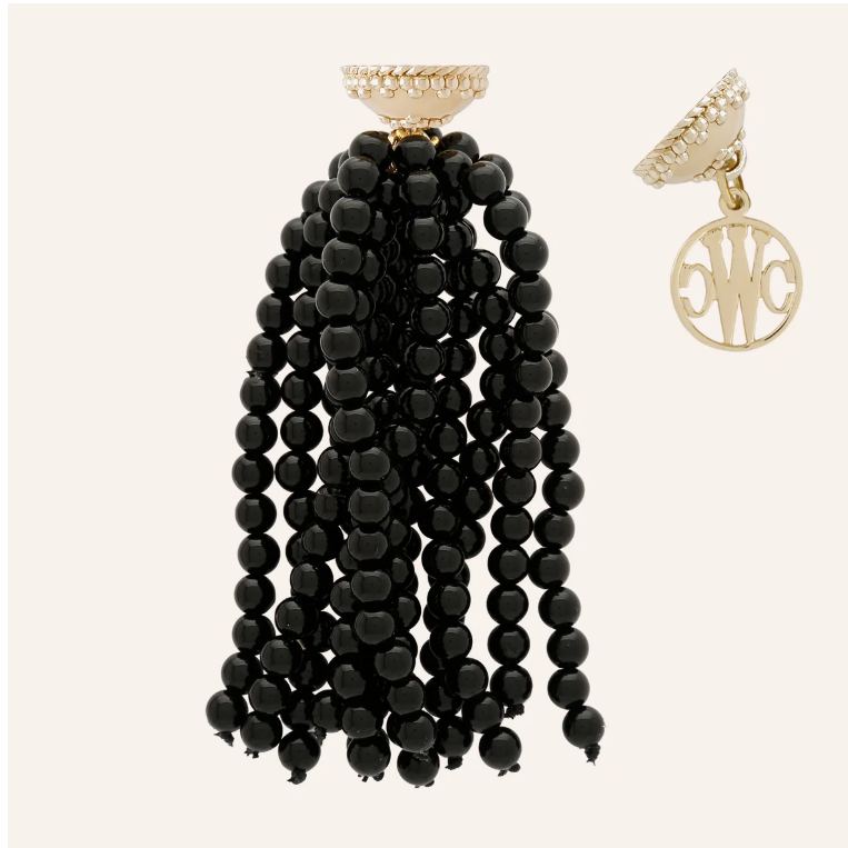 Victoire Black Agate Tassel