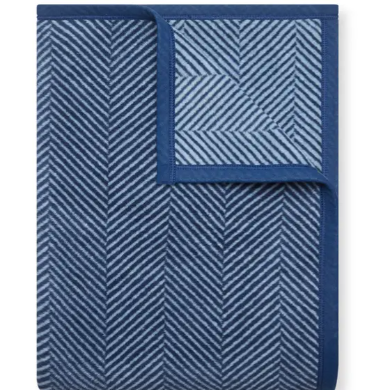 Harborview Herringbone Navy Blanket