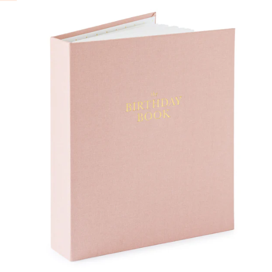 Rose Linen Birthday Book