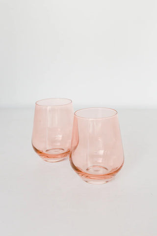 Blush Pink Stemless Set of Two