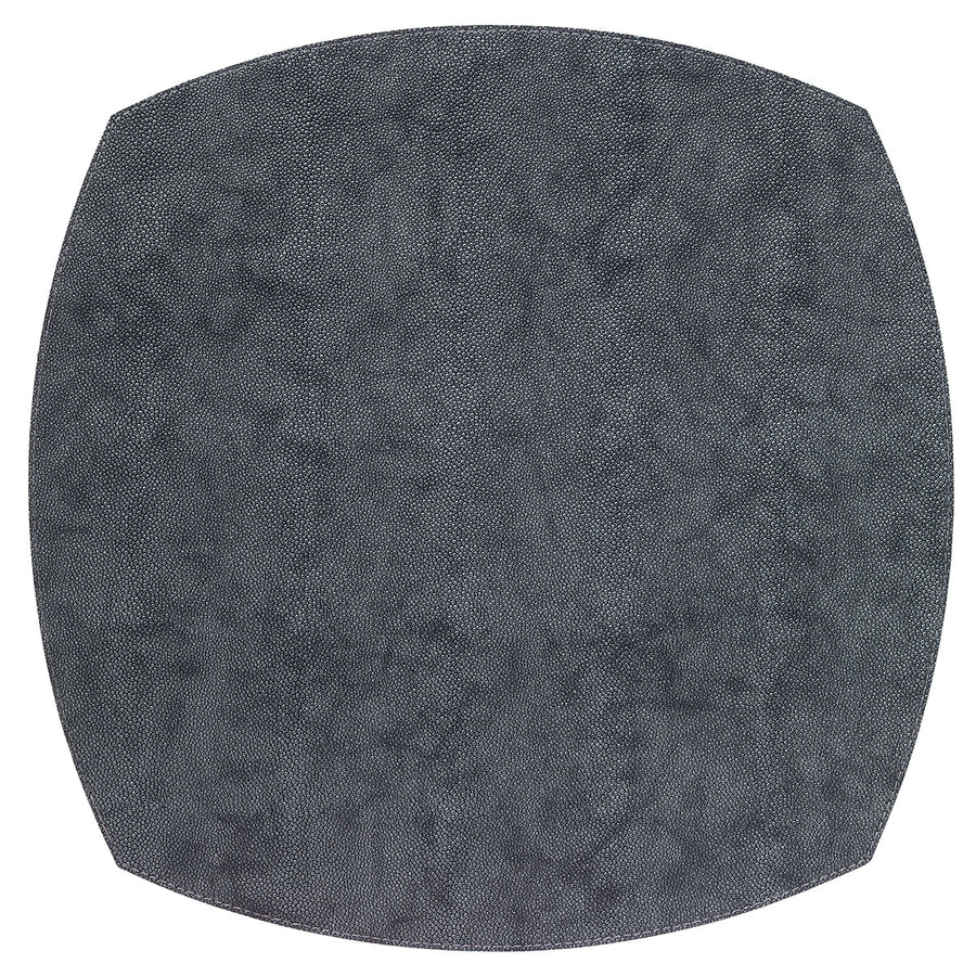 Stingray Elliptic Square Mats-Charcoal, Set of 4