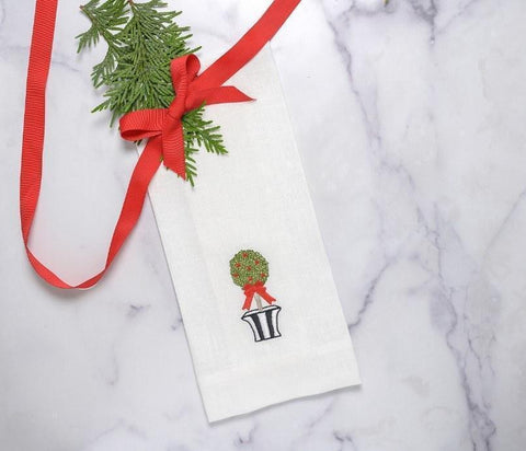 Holiday Topiary Tea Towel