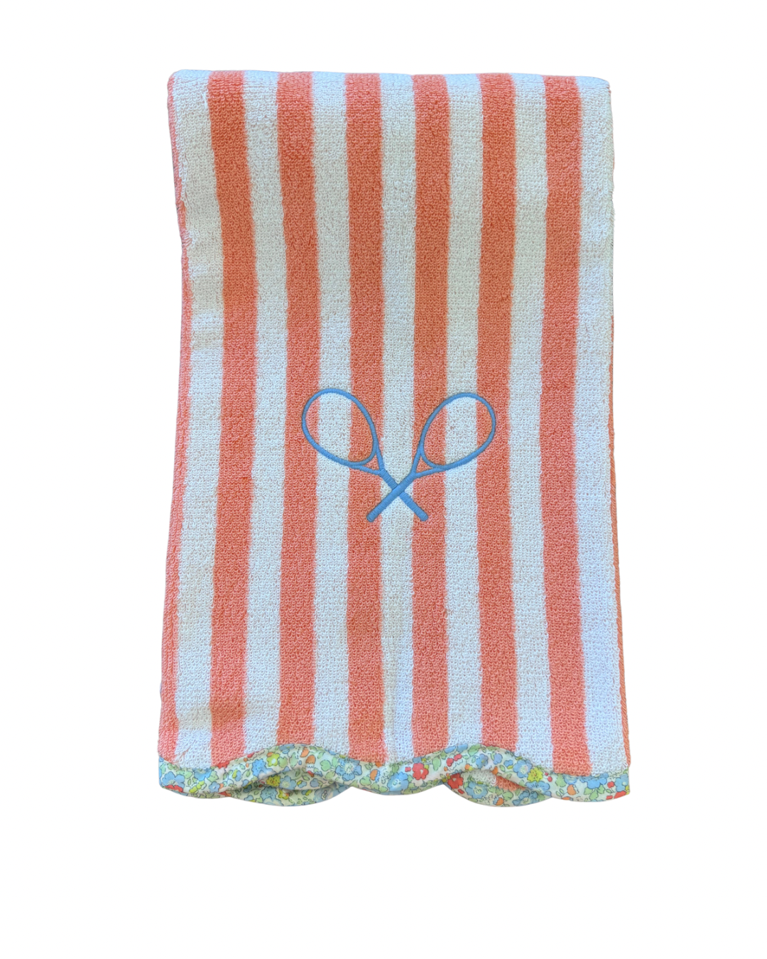 Racket on Lawn Striped Tennis Towel-Azalea Striped Liberty
