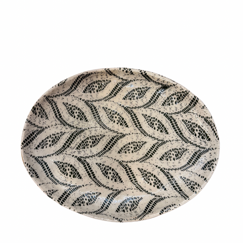 Pine Paisley Small Oval