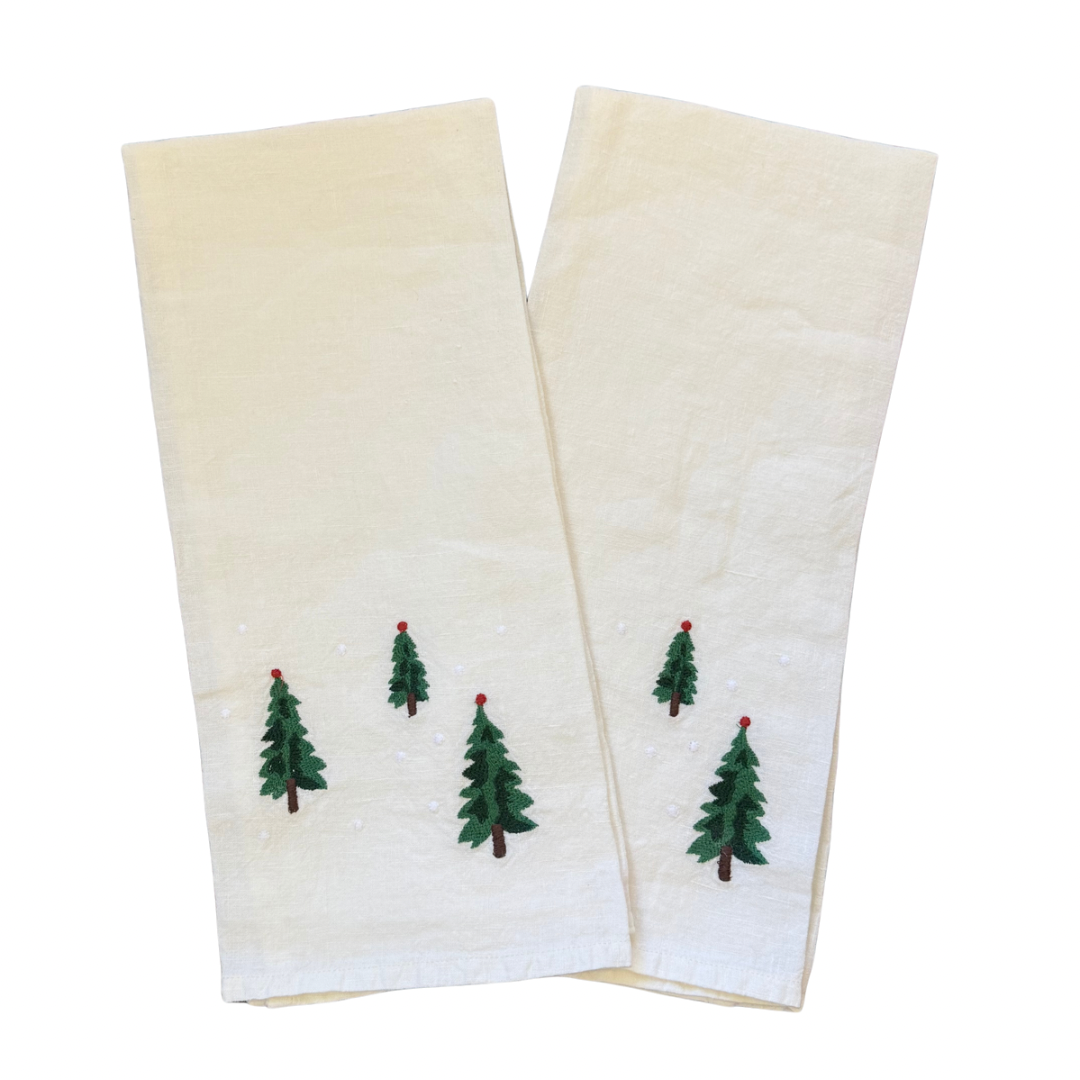 Slope Firs Tea Towel-Set of Two