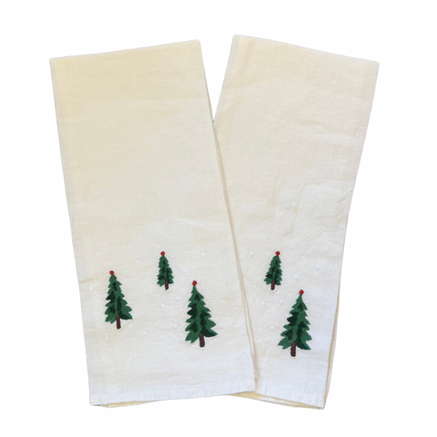 Slope Firs Tea Towel-Set of Two