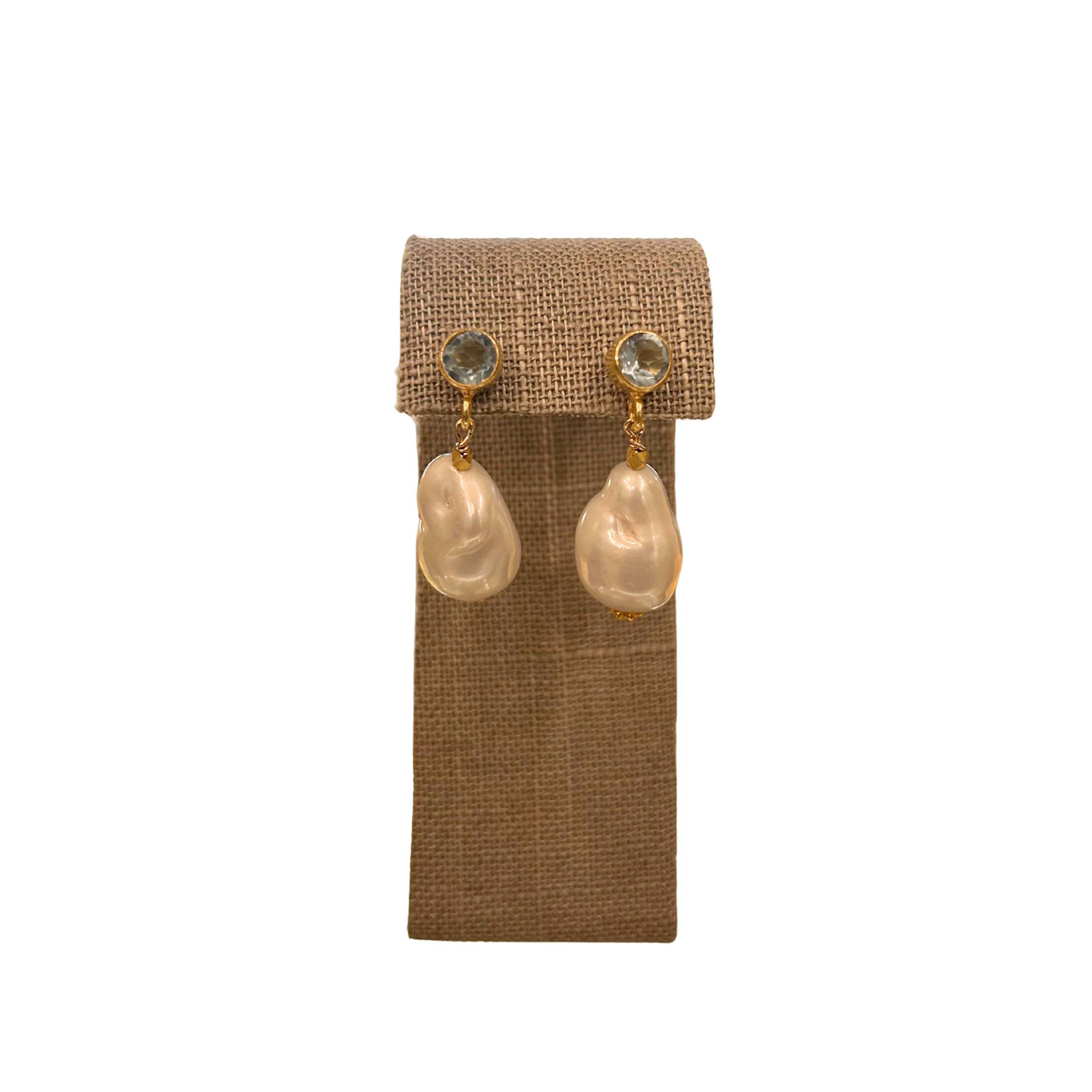 Arabella Baroque Earring- Blue Topaz