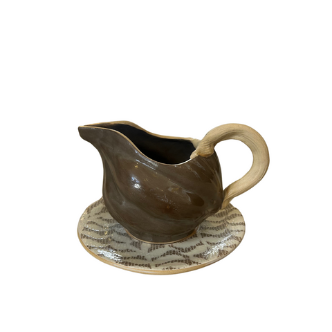 Sauceboat & Tray Fern Mocha