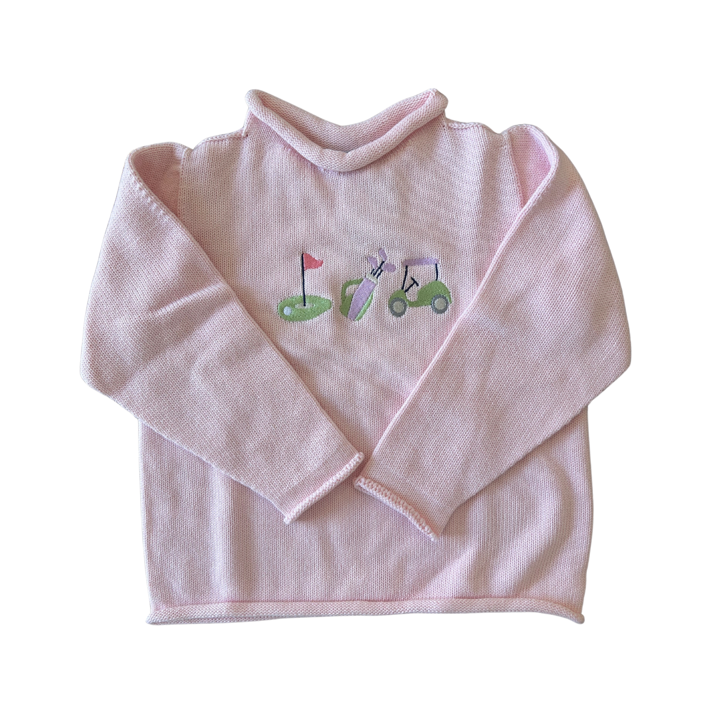 Rollneck Golf Sweater - Pink