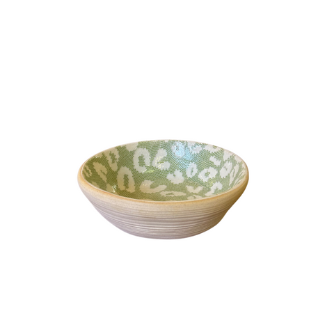Small Pet Bowl Leopard Citrus