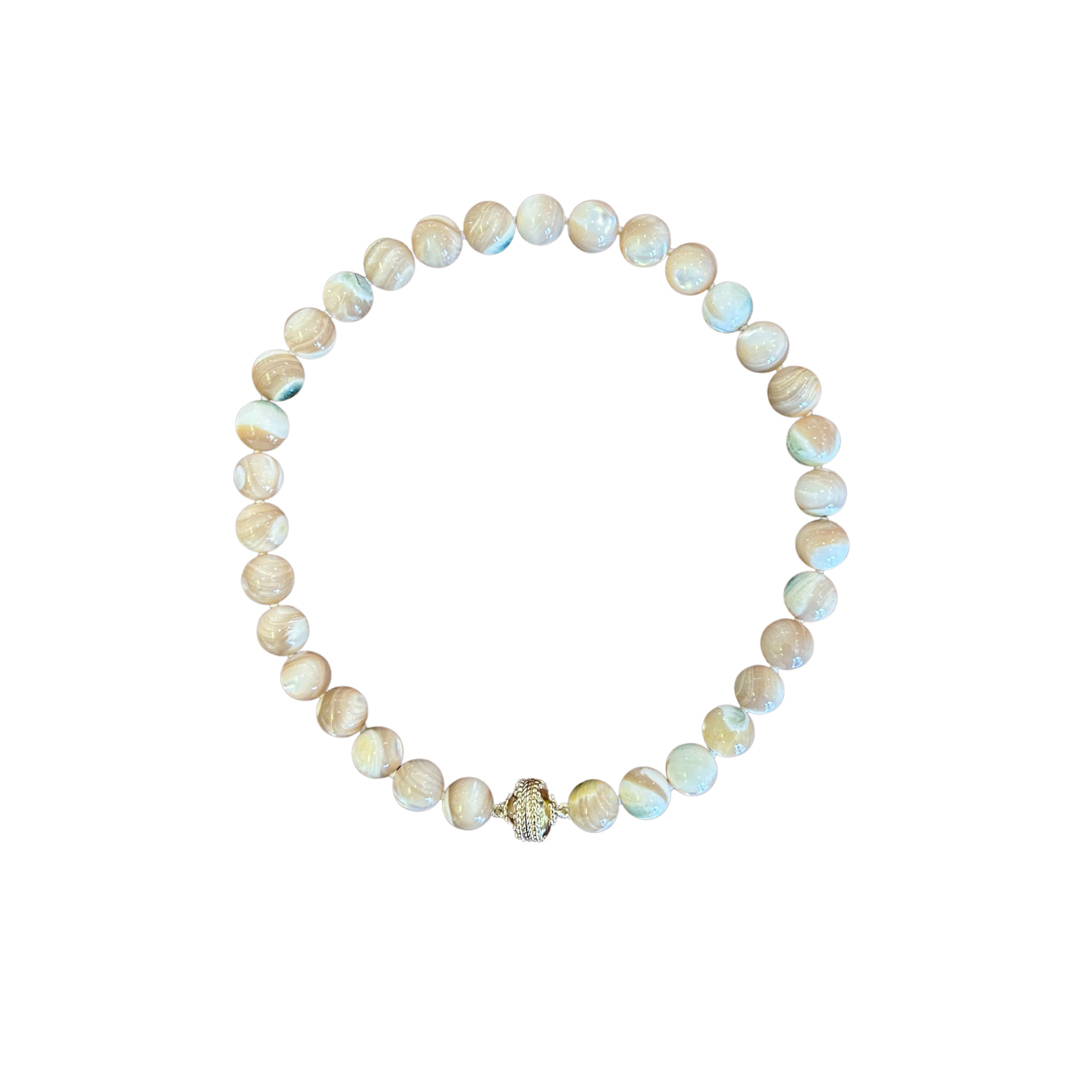 Victoire Green Shell Turbo 11mm Necklace