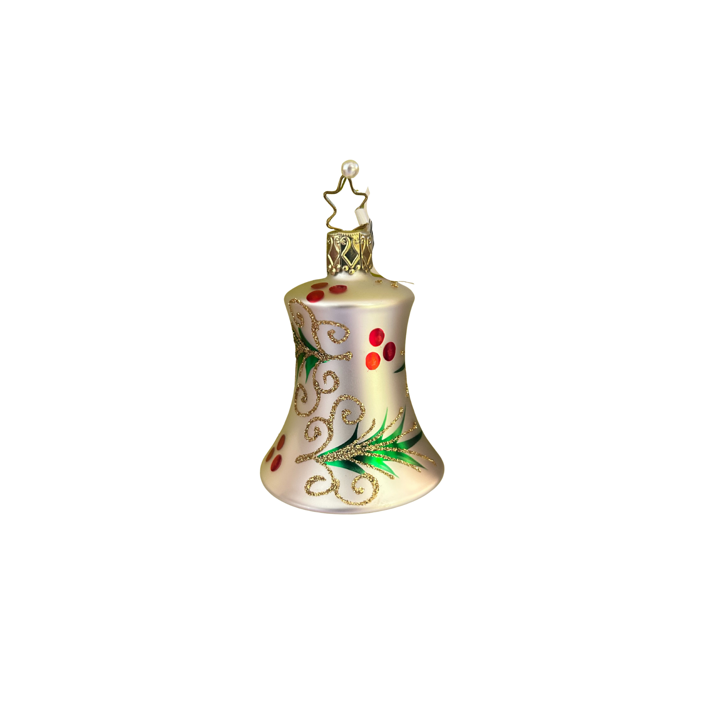 White Evergreen Bell Ornament