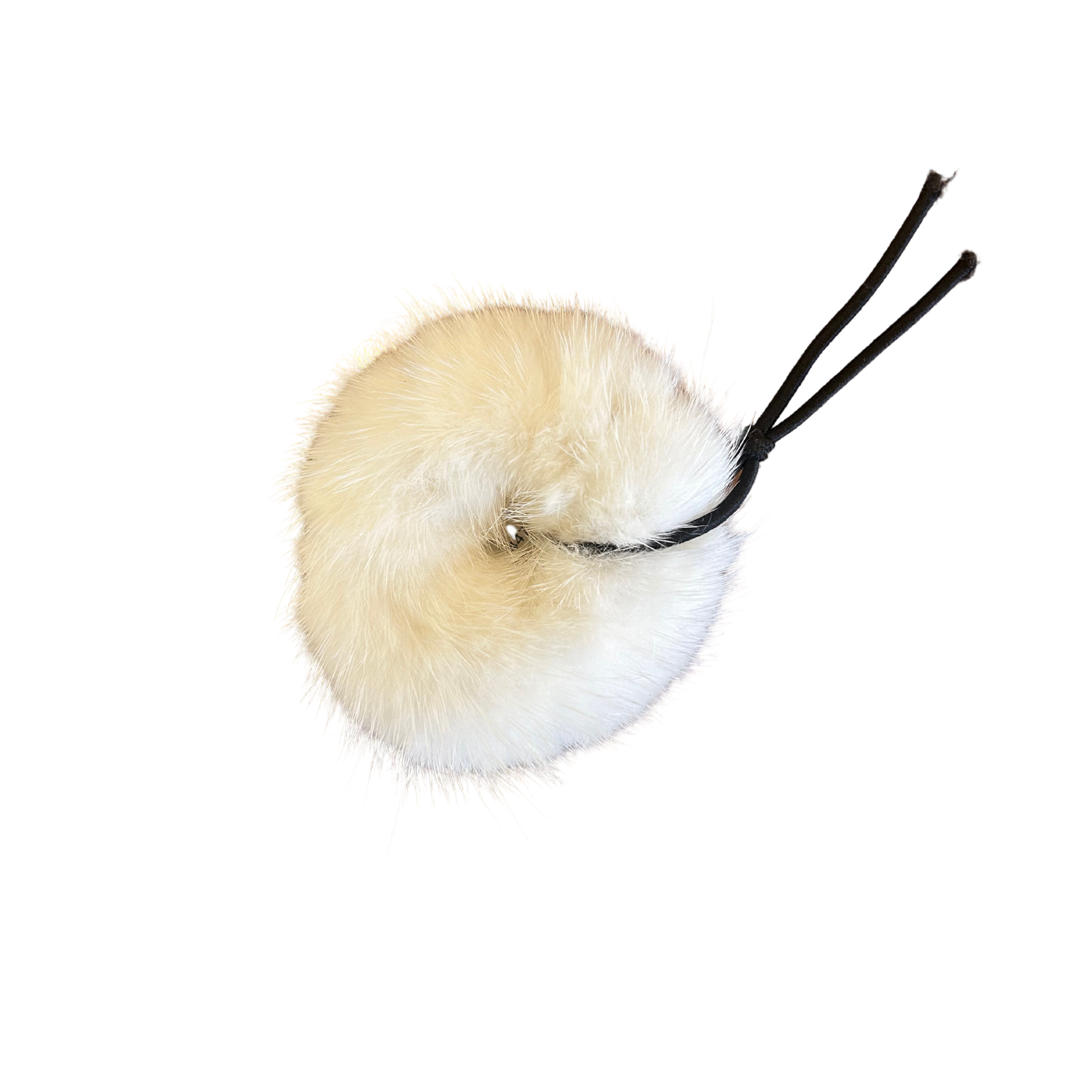 Mink Scrunchie - White