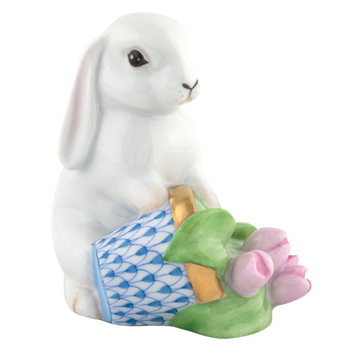 Flowerpot Bunny-Blue