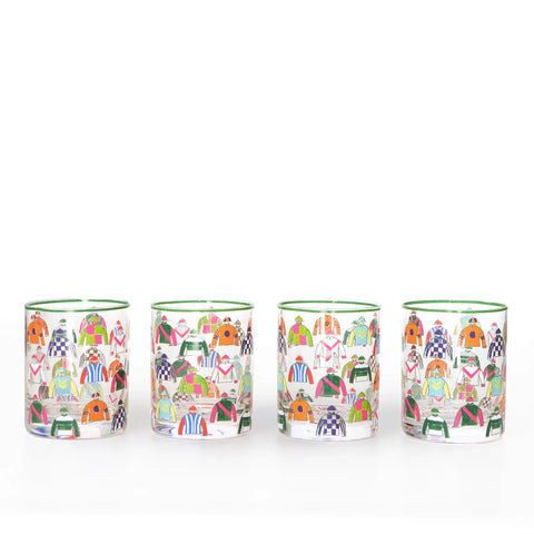 Jockey Silks Bourbon Glass | Set of 4