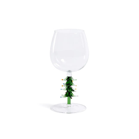 Treetop Cheers Wine Glass, Green, set/2