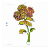Pistachio Hydrangea | 0.25in. Acrylic Floral: SM / Spiral Vine SM Stand
