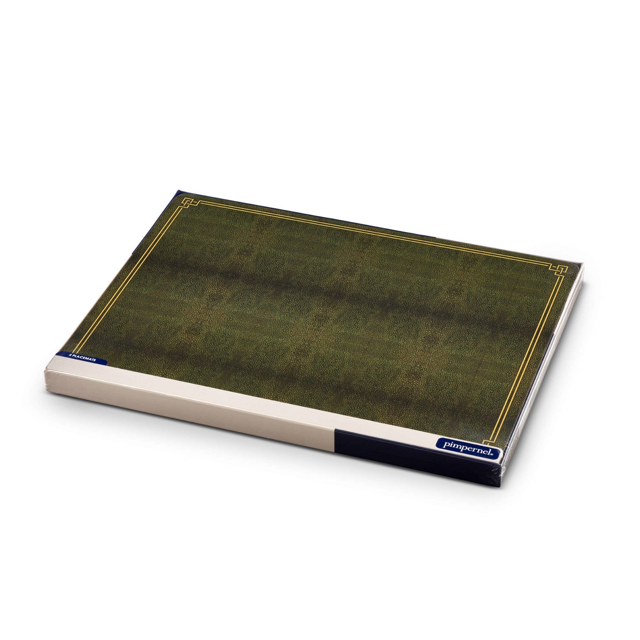 Shagreen Leather Placemats Set of 4: MDF, Cork Backed / Shagreen Leather