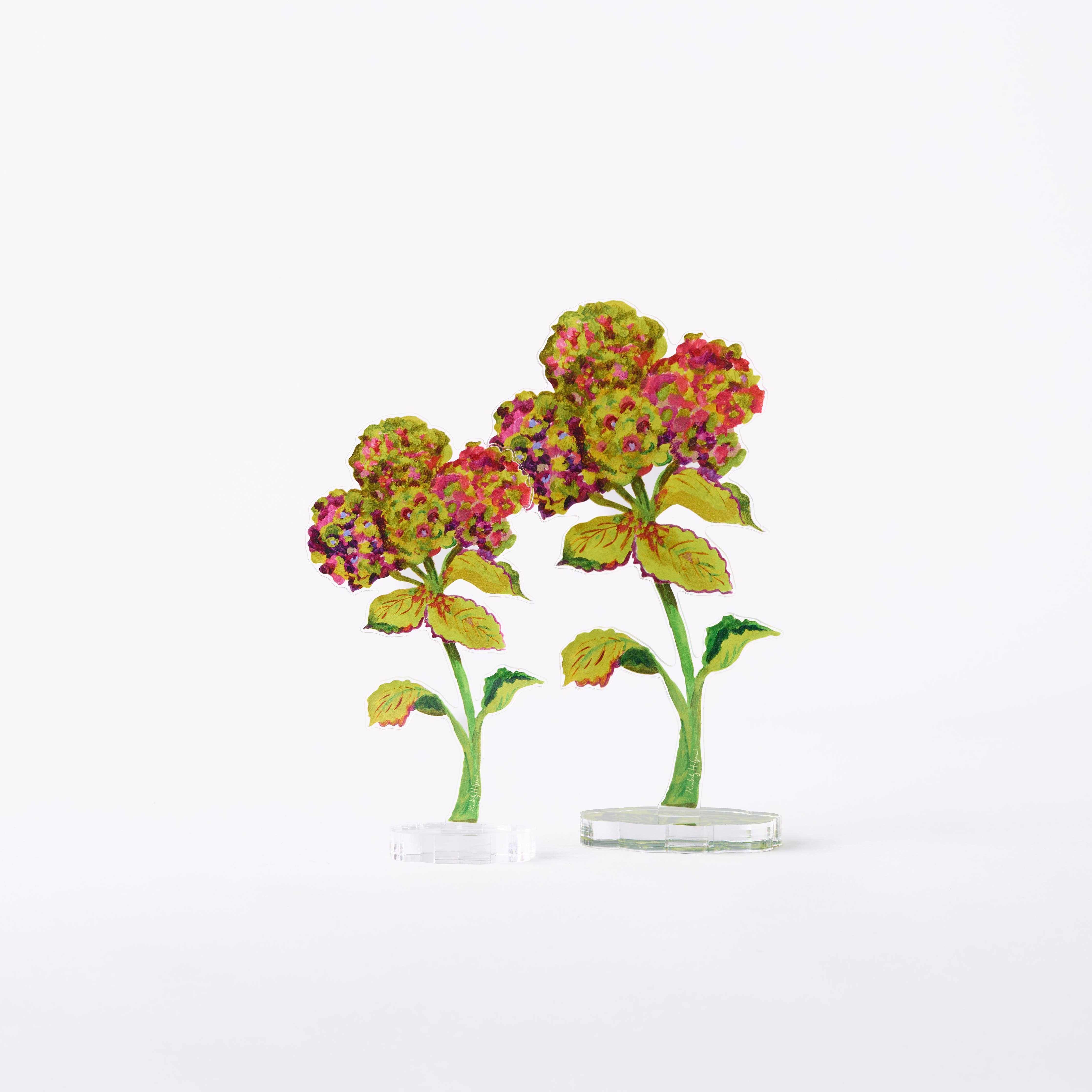 Pistachio Hydrangea | 0.25in. Acrylic Floral: LG / Sage LG Stand