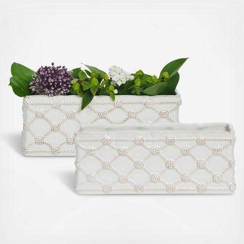 Berry & Thread Petite Parterre Garden Planter-Set of 2, White