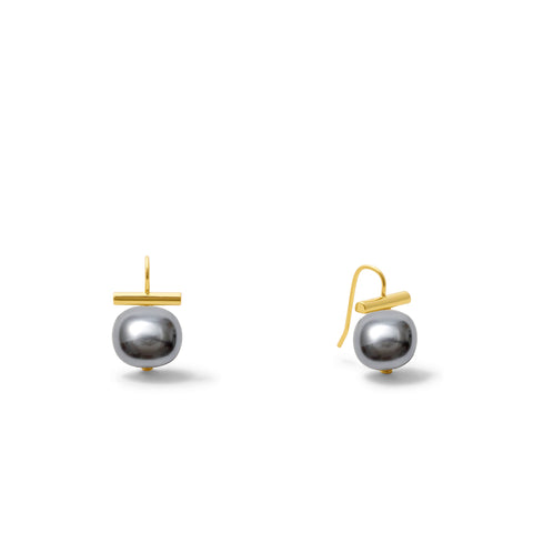 Petite + Sweet Pebble Pearls-Baby: Dark grey