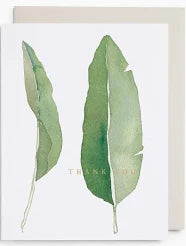 thank you leaves card