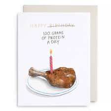high protein bday card