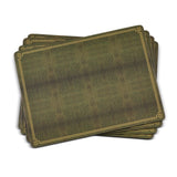 Shagreen Leather Placemats Set of 4: MDF, Cork Backed / Shagreen Leather