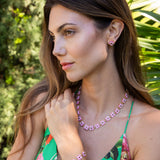 Dianthus Stud Earrings Pink