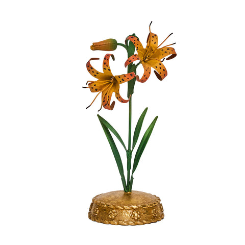 Meadow Walk Tiger Lily Place Card Holder-Orange