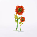 Moulin Rouge Sunflower | 0.25in. Acrylic Floral: SM / Spiral Vine SM Stand