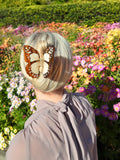 Hand-painted Boho Monarch Claw Hair Clip | Eco-Friendly: Baby Blue